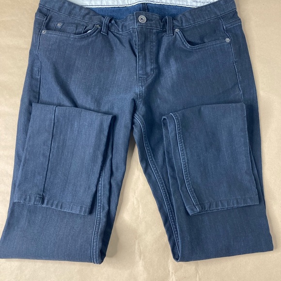 Lands' End Canvas 1963 super slim fit size 9 jeans in dark blue like new! - Picture 6 of 16